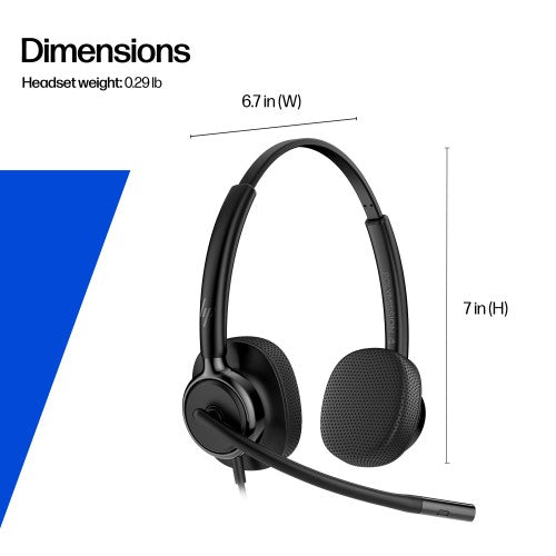 HP Poly Mission 425 Stereo USB Wired Headset (Bulk)