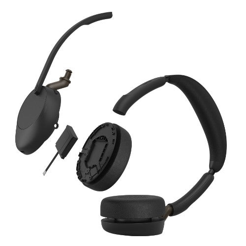 Jabra Evolve3 65 Headset Wireless Head-band Office/Call center USB Type-C Bluetooth Black