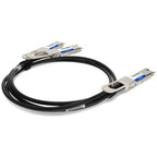 AddOn Networks QDD2QSFP28400CU1M-AO InfiniBand/fibre optic cable 39.4" (1 m) QSFP-DD 2x QSFP28 Black, Metallic