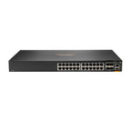 HPE Aruba Networking CX 6200F 24G Class4 PoE 4SFP+ 370W Managed L3 Gigabit Ethernet (10/100/1000) Power over Ethernet (PoE) 1U Black