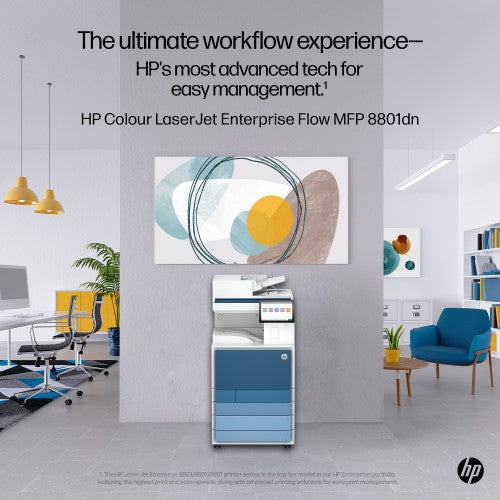 HP LaserJet Enterprise 8801dn Multifunction Color Printer, Only Ethernet; Duplex; Copier, Scanner