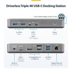 StarTech.com 199N-USBC-DOCK laptop dock/port replicator Wired USB 3.2 Gen 2 (3.1 Gen 2) Type-C Gray