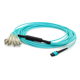 AddOn Networks 30m, MPO/4xLC InfiniBand/fibre optic cable 1181.1" (30 m) Turquoise