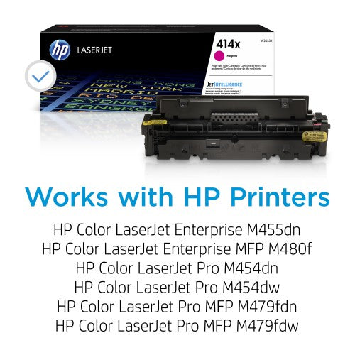 HP 414X High Yield Magenta Original LaserJet Toner Cartridge