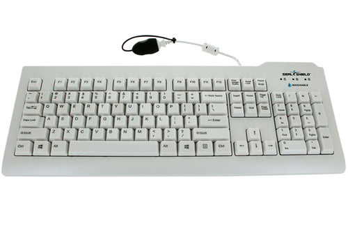 Seal Shield Silver Seal keyboard Universal USB QWERTY US English White