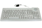 Seal Shield Silver Seal keyboard Universal USB QWERTY US English White