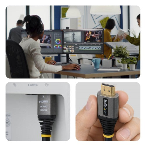 StarTech.com HDMMV25F HDMI cable 299.2" (7.6 m) HDMI Type A (Standard) Black, Silver