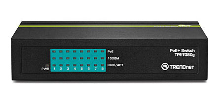 Trendnet TPE-TG80G network switch Unmanaged Power over Ethernet (PoE) Black