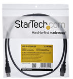 StarTech.com USB3SEXT1MBK USB cable USB 3.2 Gen 1 (3.1 Gen 1) 39.4" (1 m) USB A 5 Gbit/s Black