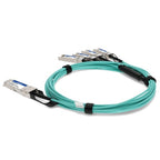 AddOn Networks ADD-QCISPA-O1M InfiniBand/fibre optic cable 39.4" (1 m) QSFP+ 4x SFP+ Aqua color
