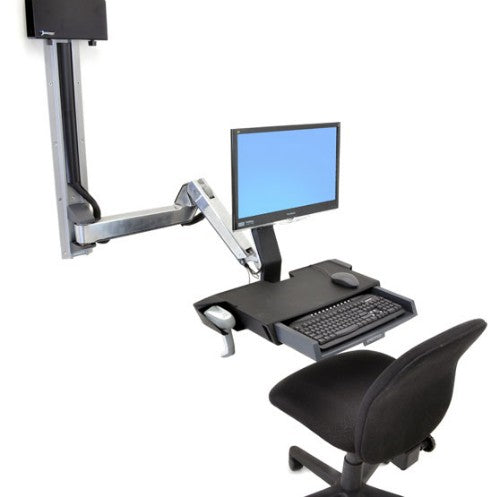 Ergotron StyleView Sit-Stand Combo Extender Silver Metal