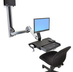 Ergotron StyleView Sit-Stand Combo Extender Silver Metal