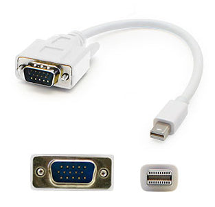 AddOn Networks MDISPORT2VGAMM3W-5PK video cable adapter 35.8" (0.91 m) Mini DisplayPort VGA (D-Sub) White