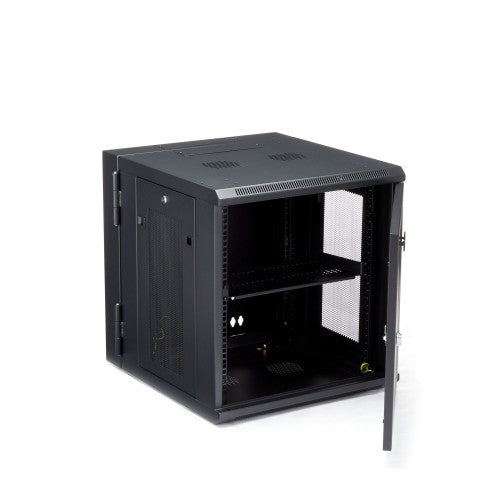 StarTech.com RK1224WALHM rack cabinet 12U Wall mounted rack Black