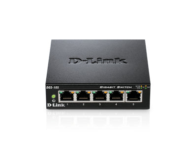 D-Link DGS-105 network switch Unmanaged L2 Gigabit Ethernet (10/100/1000) Desktop Black - Buy IT Solutions