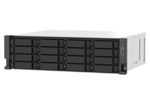QNAP TS-1673AU-RP-16G NAS/storage server Rack (3U) Ryzen Embedded V1500B 16 GB DDR4 0 TB QNAP QTS Black, Gray
