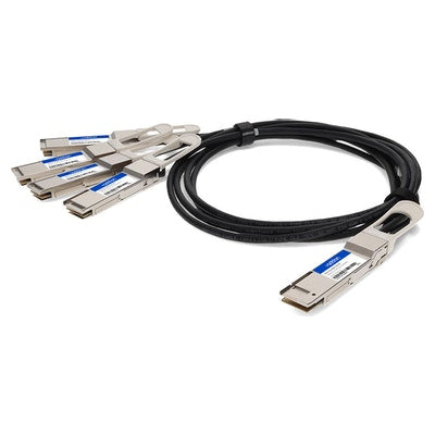 AddOn Networks CAB-D-4Q-400G-1M-AO InfiniBand/fibre optic cable 39.4" (1 m) 4xQSFP56 Black, Silver