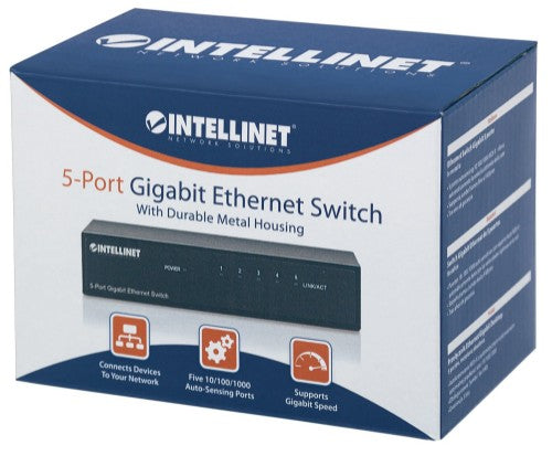 Intellinet 530378 network switch Gigabit Ethernet (10/100/1000) Black