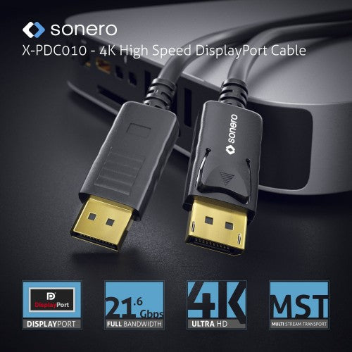 sonero 8K Displayport Kabel 1.4v 59.1" (1.5 m) Black