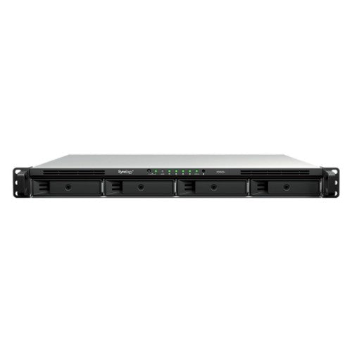 Synology RackStation RS826+ NAS/storage server Rack (1U) AMD Ryzen V1500B 4 GB DDR4 0 TB DiskStation Manager Black, Gray