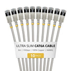 StarTech.com 6ASTP34GRS6IN10PK networking cable Gray 5.98" (0.152 m) Cat6a U/FTP (STP) Round