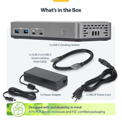 StarTech.com 201N-USBC-DOCK laptop dock/port replicator Wired USB 3.2 Gen 2 (3.1 Gen 2) Type-C Gray