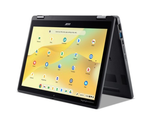 Acer Chromebook R857TN-P65H N250 12.2" Touchscreen WUXGA 8 GB LPDDR5x-SDRAM 64 GB Flash Wi-Fi 7 (802.11be) ChromeOS Black