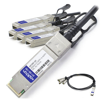 AddOn Networks 3m QSFP+ - 4 x SFP+ InfiniBand/fibre optic cable 118.1" (3 m) QSFP+ 4xSFP+ Black