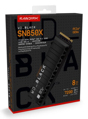 Western Digital WD_BLACK SN850X NVMe 8 TB M.2 PCI Express 4.0