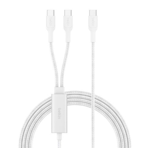 Belkin CAC004FQ1.5MWH USB cable USB 2.0 59.1" (1.5 m) USB C 2 x USB C 0.48 Gbit/s 140 W White
