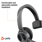HP Poly Voyager 4310-M Microsoft Teams Certified USB-A Headset +BT700 dongle TAA