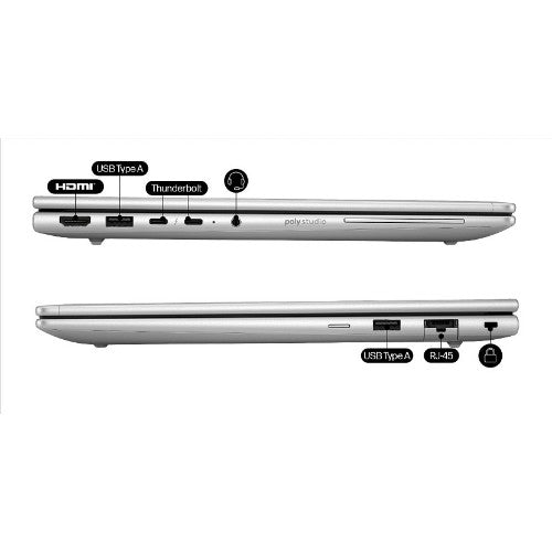 HP EliteBook 6 G1a AI PC Wolf Pro Security Edition AMD Ryzen™ 7 250 Laptop 14" WUXGA 16 GB DDR5-SDRAM 512 GB SSD Wi-Fi 7 (802.11be) Windows 11 Pro Silver