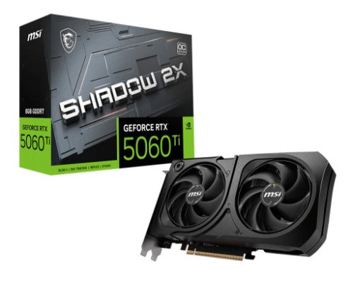 MSI GEFORCE RTX 5060 TI 8G SHADOW 2X OC PLUS graphics card NVIDIA 8 GB GDDR7