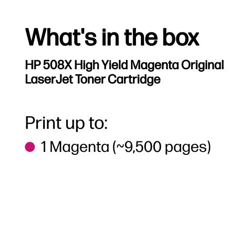 CF363X (508X) Toner magenta, 9.5K pages