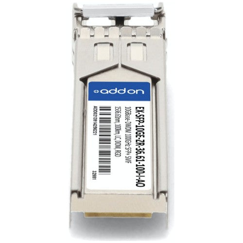 AddOn Networks EX-SFP-10GE-ZR-36.61-100-I-AO network transceiver module Fiber optic 10000 Mbit/s SFP+ 1536.61 nm
