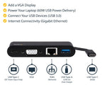 StarTech.com DKT30CVAGPD laptop dock/port replicator Wired USB 3.2 Gen 1 (3.1 Gen 1) Type-C Black