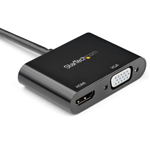 StarTech.com DP2VGAHD20 video cable adapter DisplayPort HDMI + VGA (D-Sub) Black