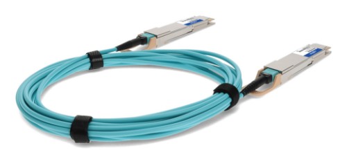 AddOn Networks QDD-400-AOC5M-AO InfiniBand/fibre optic cable 196.9" (5 m) QSFP-DD AOC Aqua color, Stainless steel