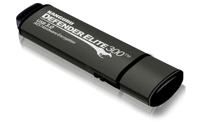 iStorage Kanguru Defender Elite300, 128GB USB flash drive USB Type-A 3.2 Gen 1 (3.1 Gen 1) Black, Gray