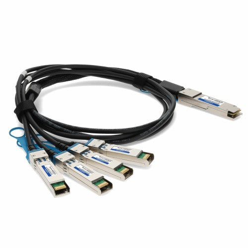 AddOn Networks QSFP28-4SFP28-PDAC5M-FT-AO InfiniBand/fibre optic cable 196.9" (5 m) 4x SFP28 DAC Black