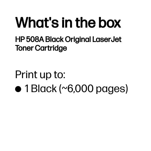 CF360A (508A) Toner black, 6K pages