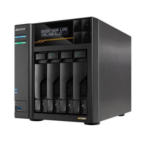 Asustor LOCKERSTOR 4 Gen3 NAS Desktop AMD Ryzen V3C14 16 GB DDR5 ADM Black