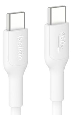 Belkin CAB023FQ2MWH USB cable USB 3.2 Gen 1 (3.1 Gen 1) 78.7" (2 m) USB C White