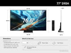 Samsung QN77S90HAEXZA TV 77" 4K Ultra HD Smart TV Wi-Fi Black