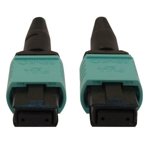Tripp Lite N844B-10M-12-P InfiniBand/fibre optic cable 393.7" (10 m) MPO/MTP OFNR Aqua color, Black