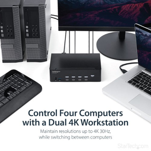 StarTech.com SV431DHD4KU KVM switch Rack mounting Black