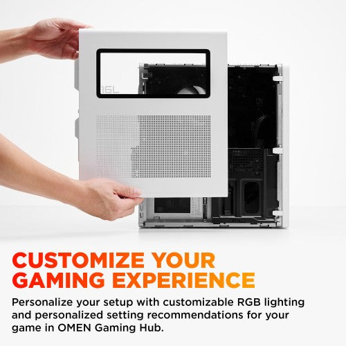 HP OMEN 16L Gaming Desktop TG03-0110 PC Intel Core Ultra 5 225F 8 GB DDR5-SDRAM 512 GB SSD NVIDIA GeForce RTX 3050 Windows 11 Home Midi Tower White