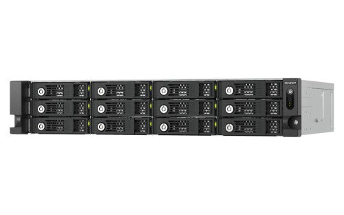 QNAP TL-R1210TC4-RP disk array 0 TB Rack (2U) Black