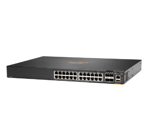HPE Aruba Networking CX 6200F 24G Class4 PoE 4SFP+ 370W Managed L3 Gigabit Ethernet (10/100/1000) Power over Ethernet (PoE) 1U Black