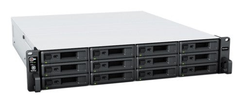 Synology RackStation RS2423+ NAS/storage server Rack (2U) Ryzen Embedded V1780B 8 GB DDR4 0 TB DiskStation Manager Black, Gray